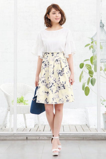 花柄フレアスカート「神戸レタス」2,790円（税込）／画像提供：神戸レタス