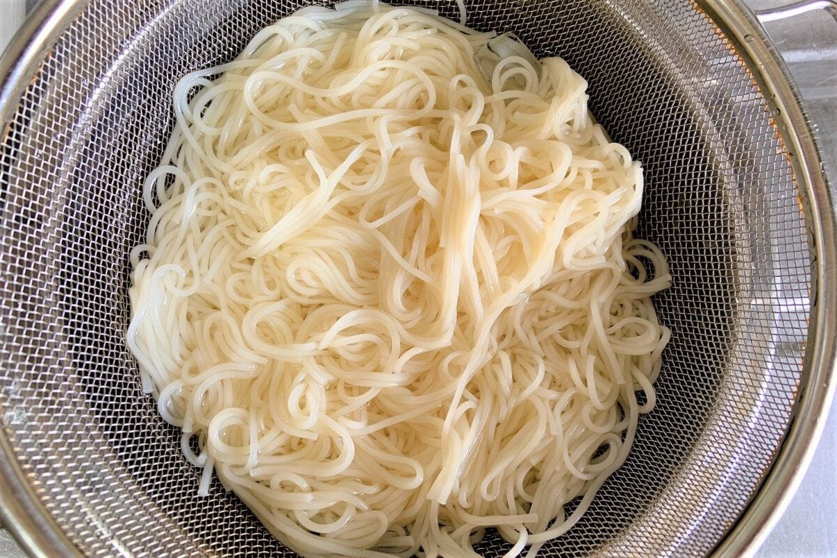 アボカドカルボナーラそうめん