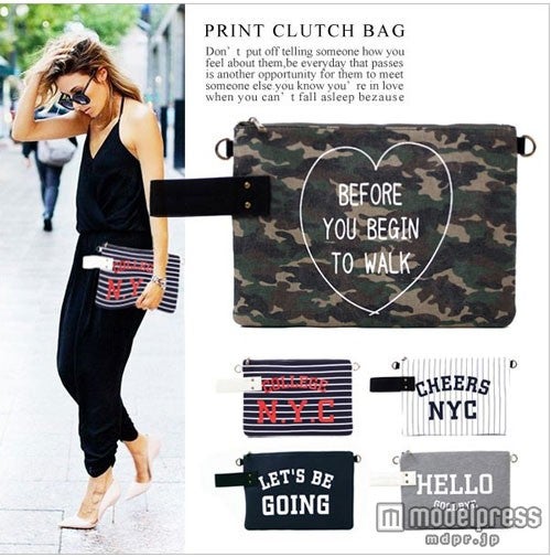 プリントクラッチバッグ「TOKYO COVERS」2,990円（税込）