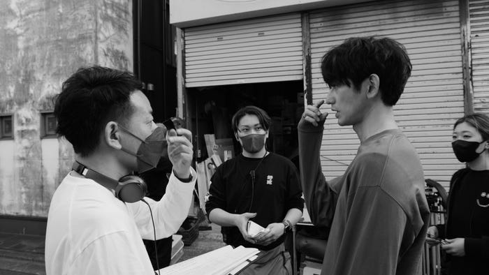 永山瑛太&川栄李奈主演「半透明なふたり」メイキング映像カット (提供写真)