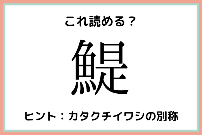 鯷 って何て読むっけ 読めたらスゴイ 難読漢字 魚編 モデルプレス