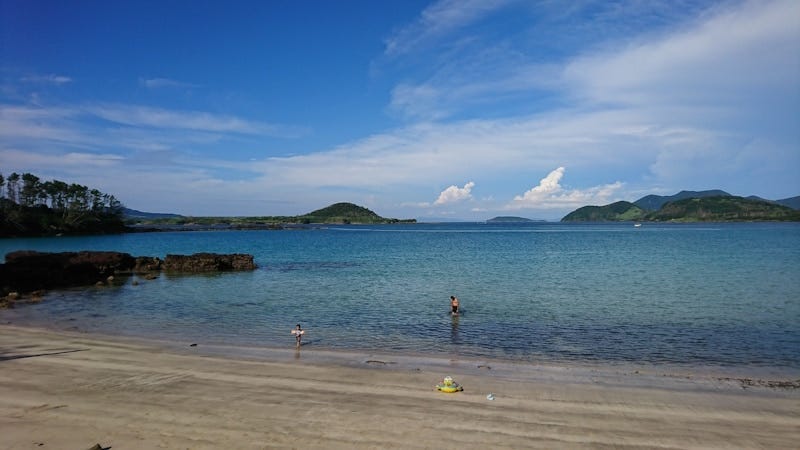 小値賀島・柿の浜海水浴場（2021年7月撮影）