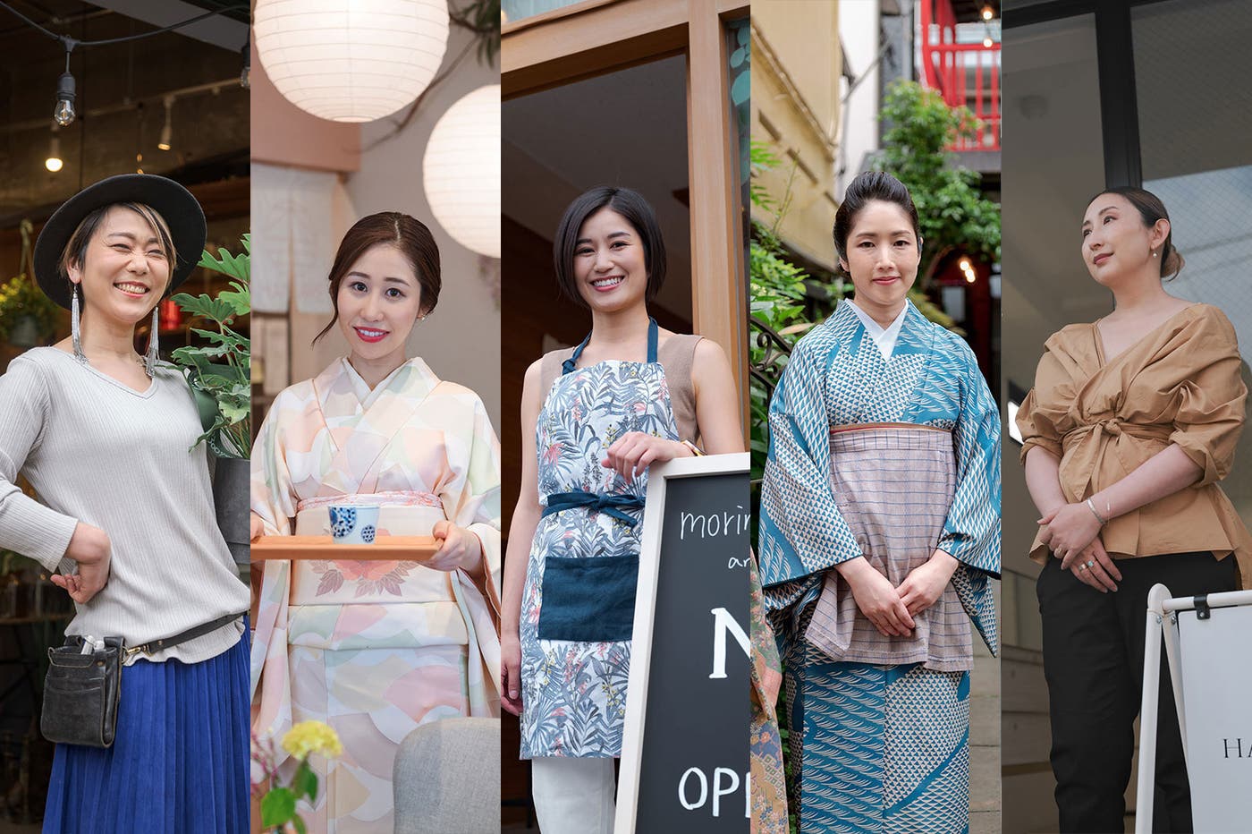 (左から)橋本藍さん、安原伶香さん、米山直子さん、小田嶋舞さん、白木夏子さん