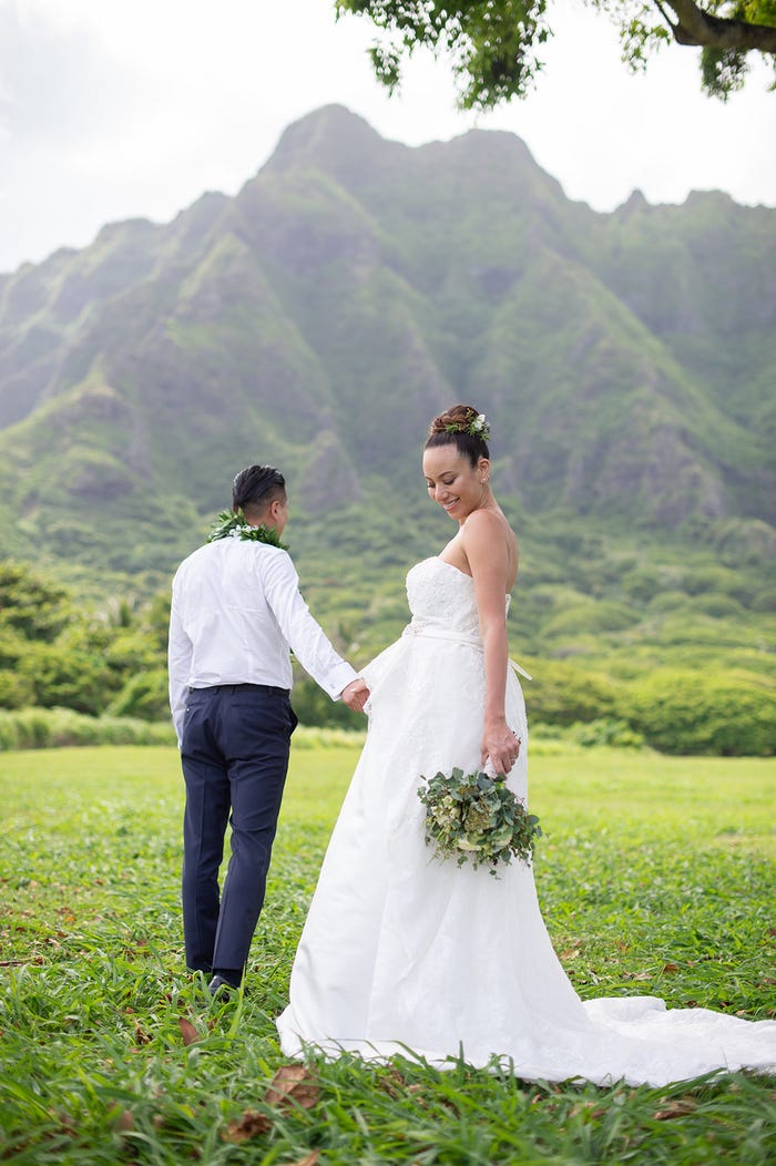 道端アンジェリカ/夫とウェディングフォト (提供写真)