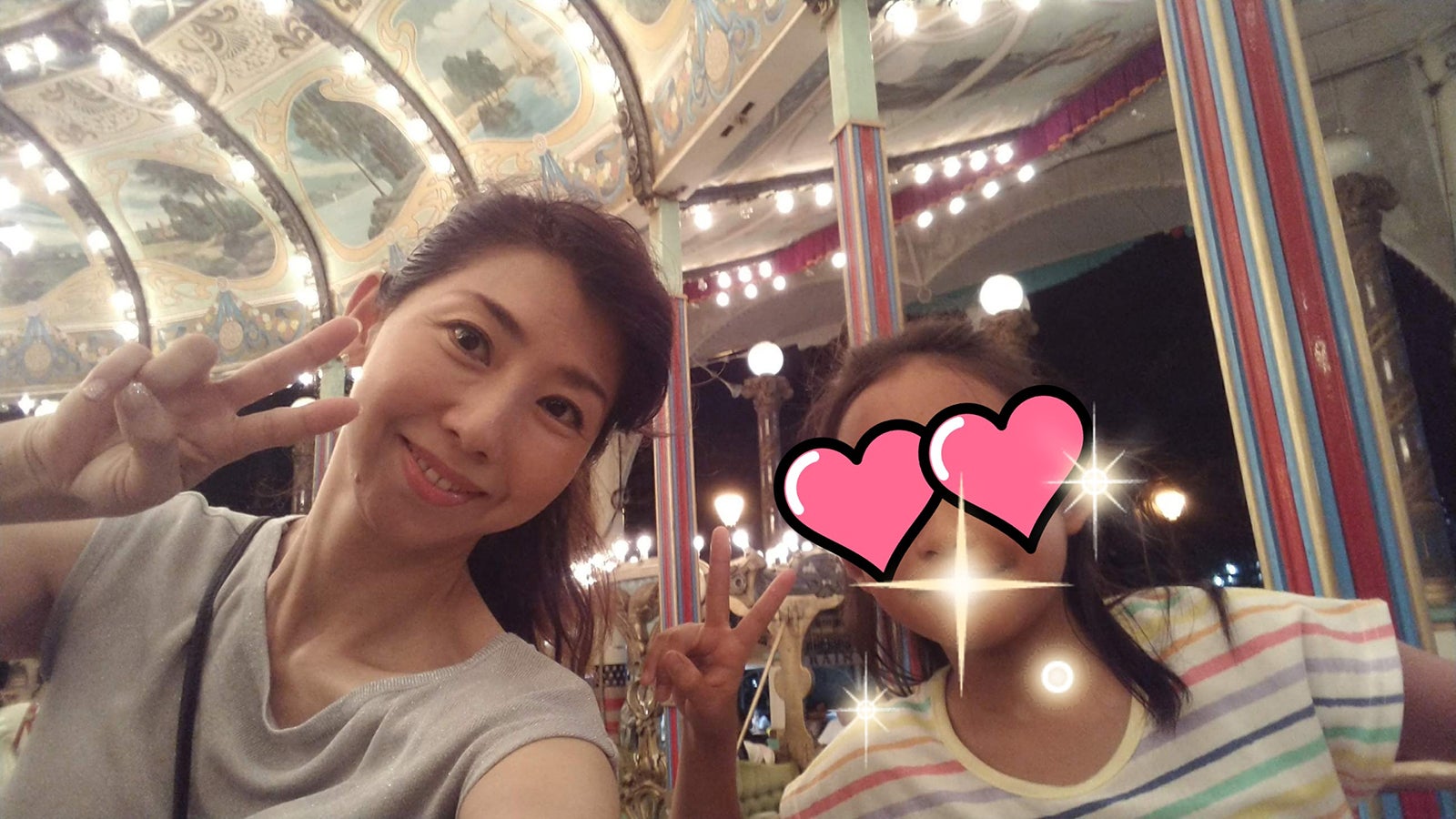 夕方から束の間の遊園地。閉園まで目一杯乗り物三昧（提供写真）