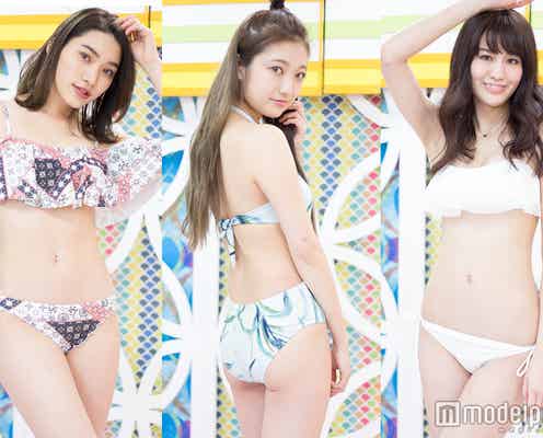 美くびれが眩しい!チラリ胸元もSEXYな水着美女に釘付け<深夜のトレンド水着ファッションショー>