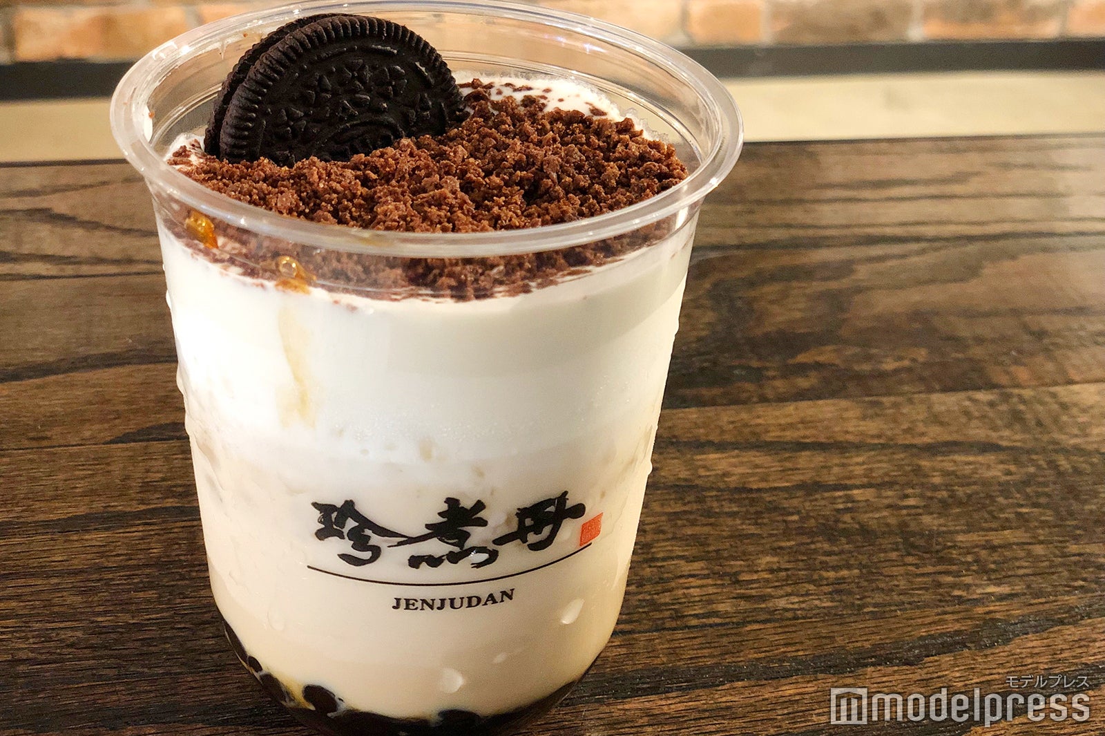 「ミルクフォーム 黒糖オレオ タピオカミルク」（750円）（C）モデルプレス