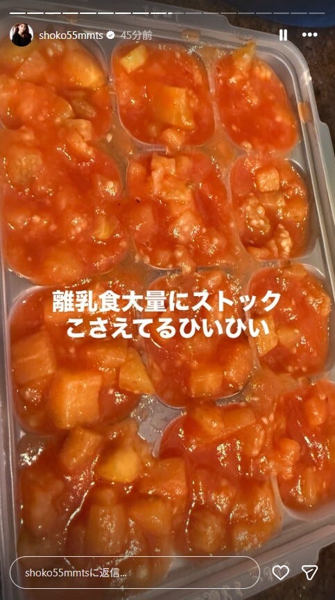 中川翔子Instagramストーリーズより