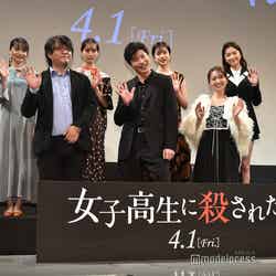 （前列左から）城定秀夫監督、愉快な田中圭、大島優子（後列左から）莉子、南沙良、河合優実、茅島みずき（C）モデルプレス