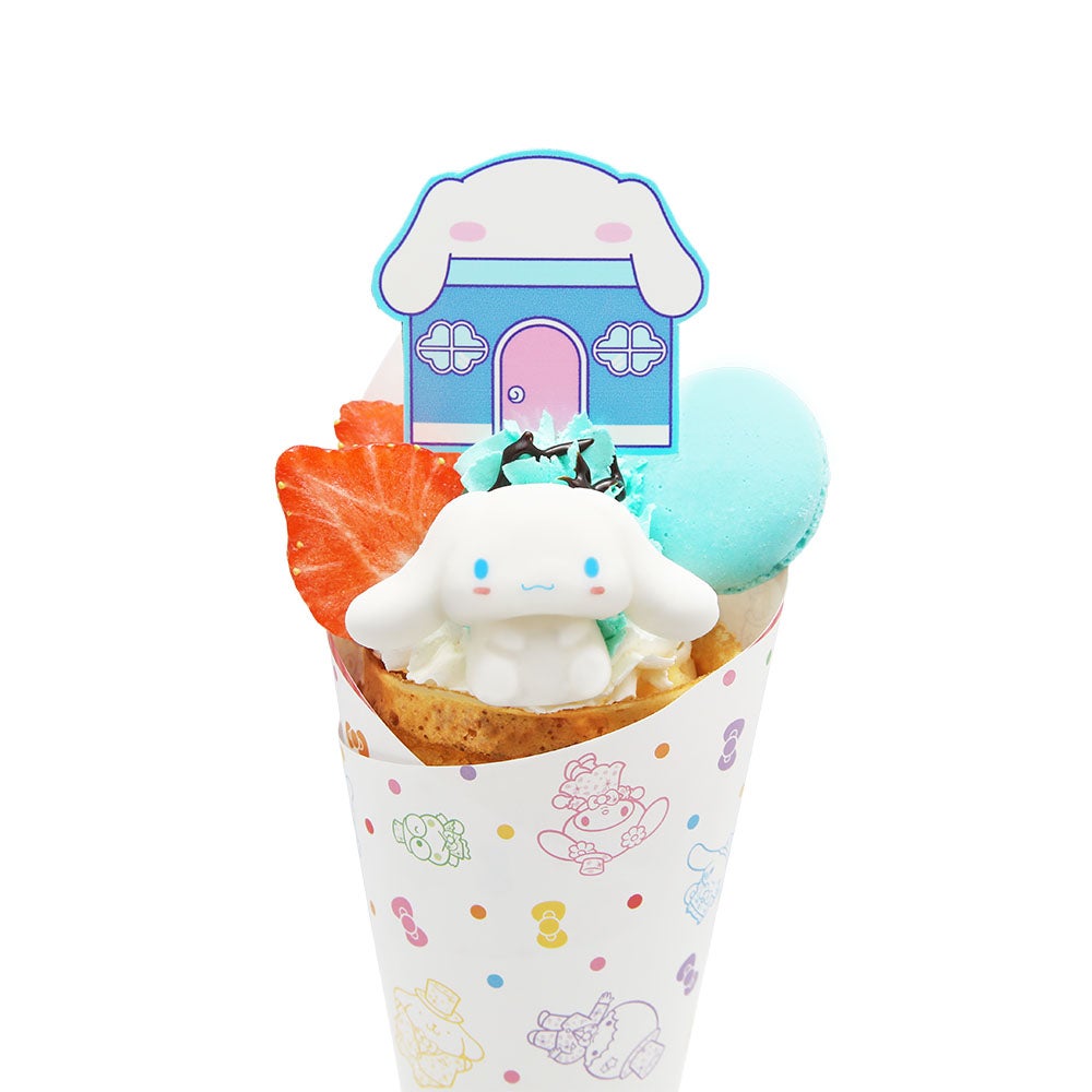 シナモロールのBLUEルーム☆チョコミントクレープ　 950円（C）2025 SANRIO CO., LTD. TOKYO, JAPAN 　著作 株式会社サンリオ