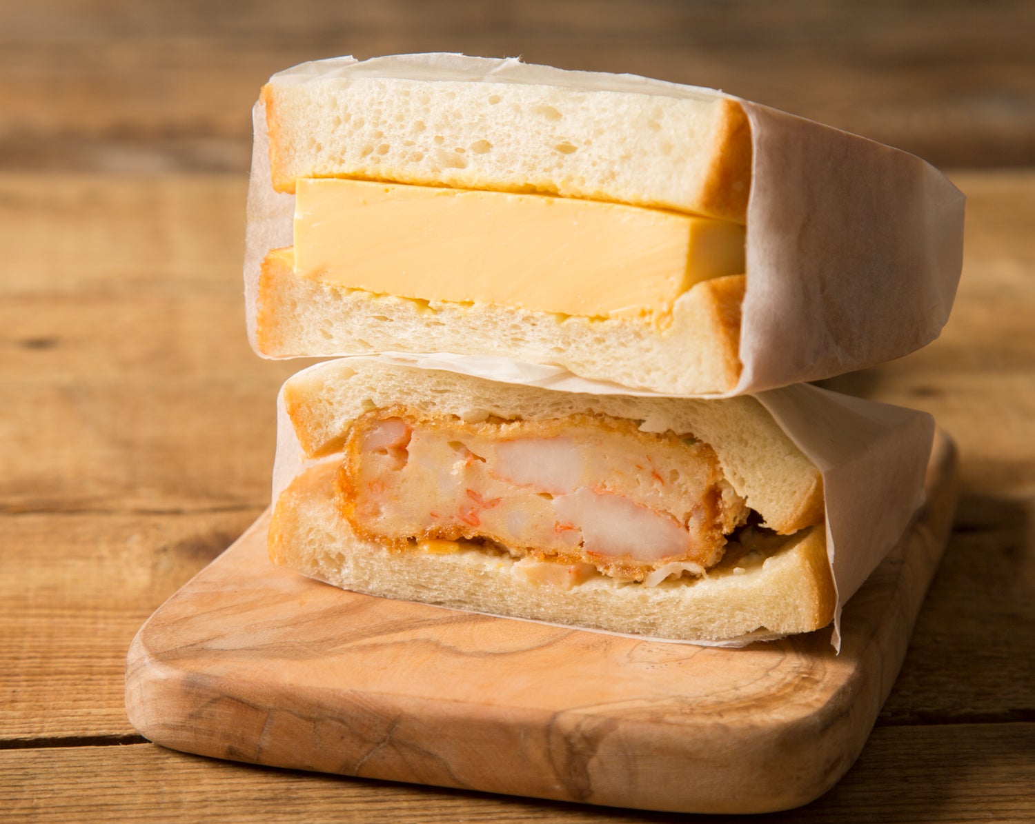 玉子サンド×海老カツサンド／画像提供：株式会社グルメブランズカンパニー