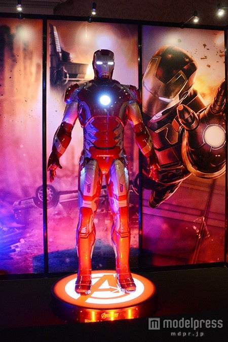 「マーベル・スペシャルブース」／「アイアンマン」の実物大フィギュア／「D23 Expo Japan 2015」