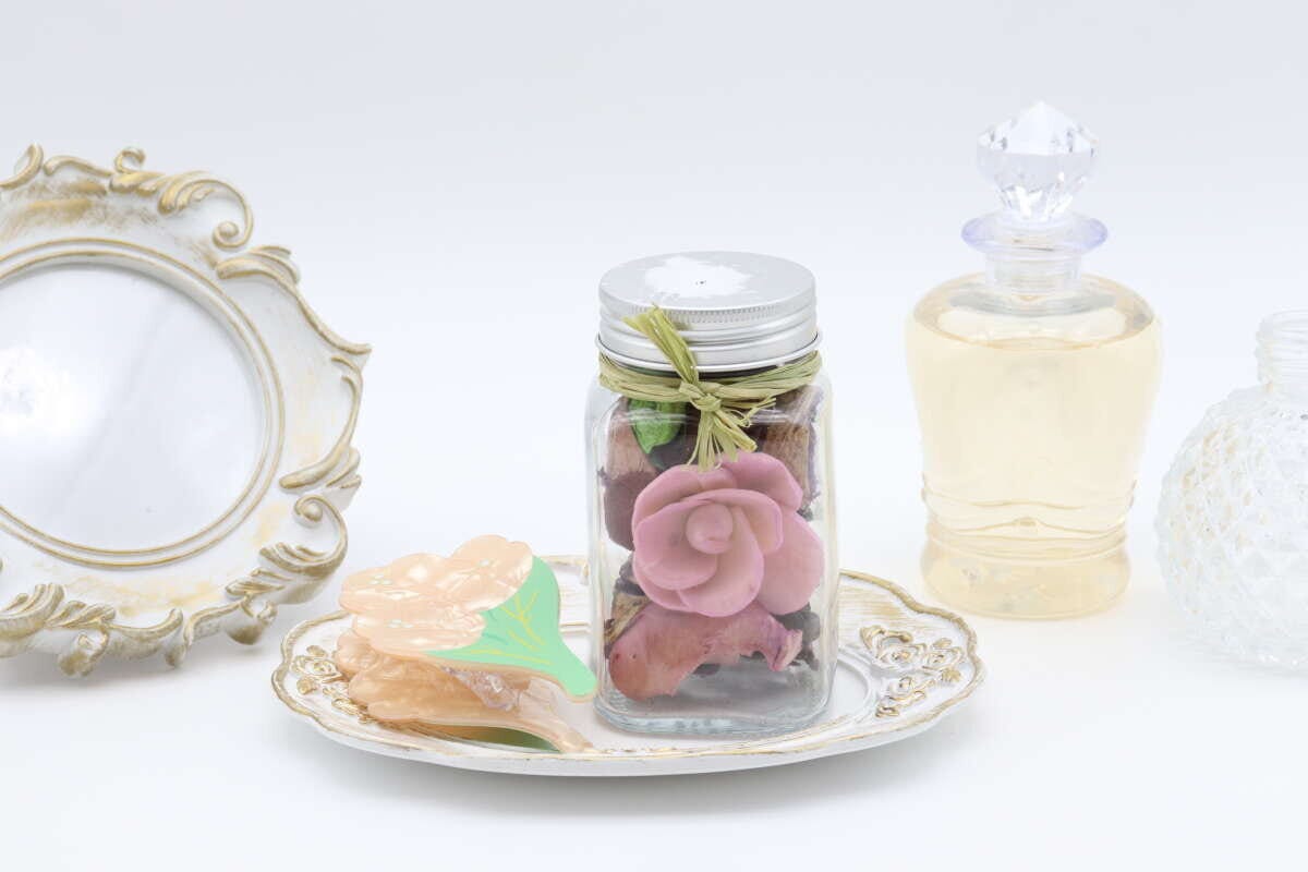 ガラスポプリ（ラベンダー）　使用例