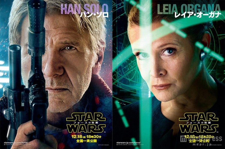 レイア・オーガナ＆ハン・ソロ（C）2015Lucasfilm Ltd．＆TM．All Rights Reserved