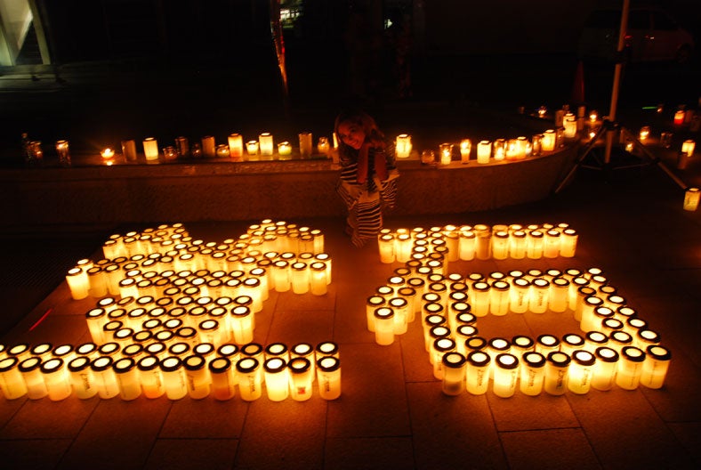 Lie／釜石キャンドルナイトの様子