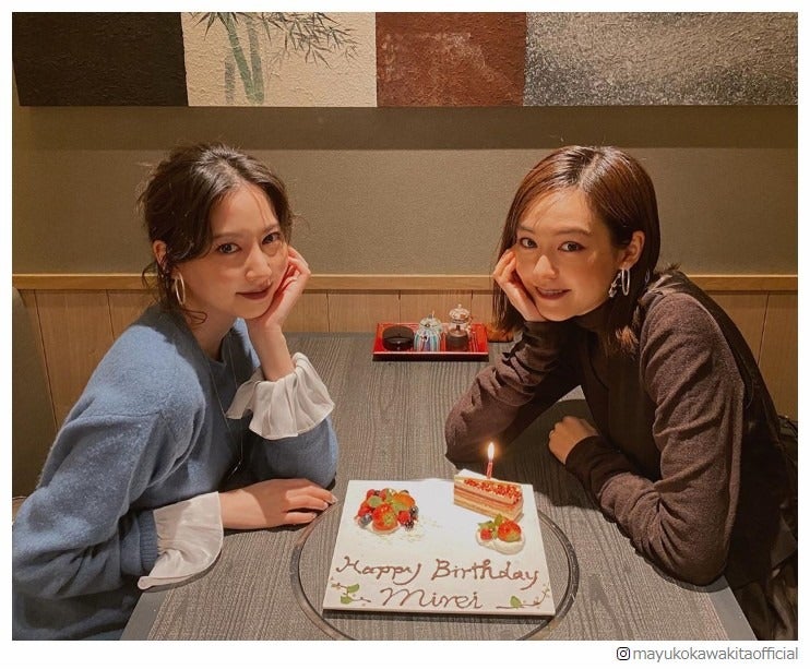 河北麻友子、桐谷美玲のバースデー祝福“みれまゆ”2ショットに「美人の極み」「最強の二人」と反響