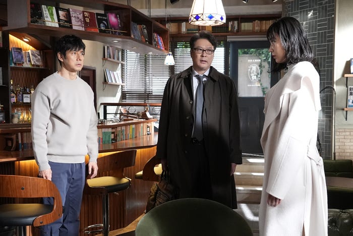 西島秀俊、田中哲司、林田岬優/「真犯人フラグ 真相編」第19話より(C)日本テレビ