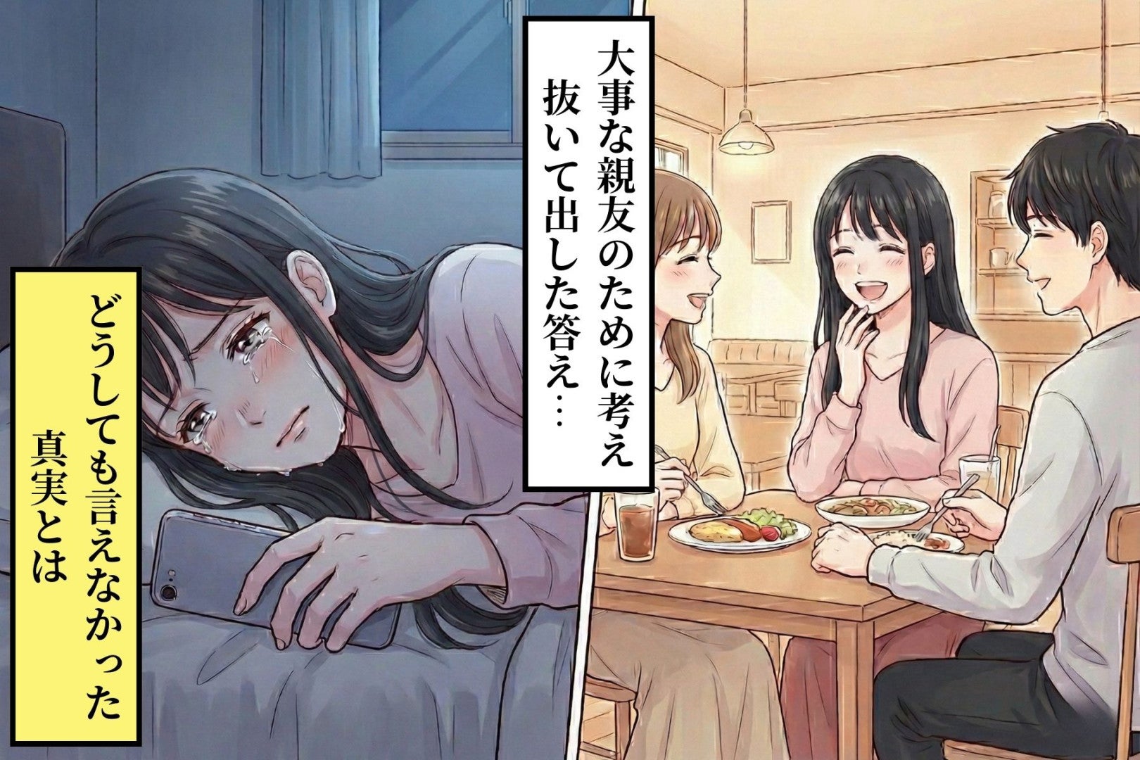 親友に「もう関わらないで」と言った私→どうしても言えなかった"本当のこと"