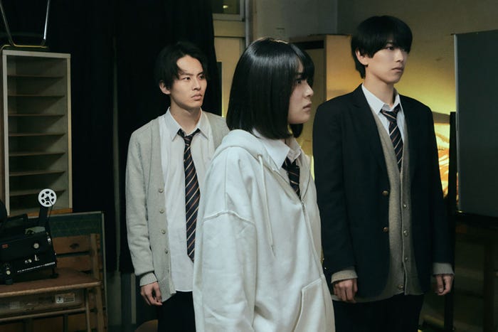 矢花黎、吉田美月喜、深田竜生「マイストロベリーフィルム」最終話より(C)「マイストロベリーフィルム」製作委員会・MBS