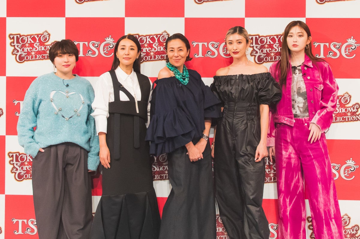 丸山礼、鈴木紗理奈、RIKACO、山田優、ゆうちゃみ（C）TBS