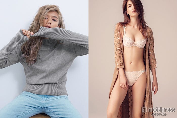 大胆スタイルのローラ&マギーから色気が溢れ出る(画像提供:PEACH JOHN)