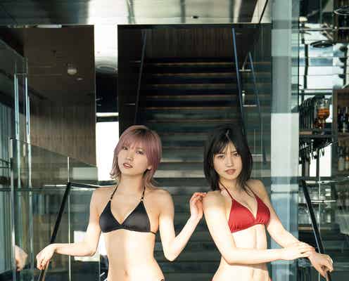AKB48岡田奈々&村山彩希、スレンダーボディ際立つビキニ姿披露