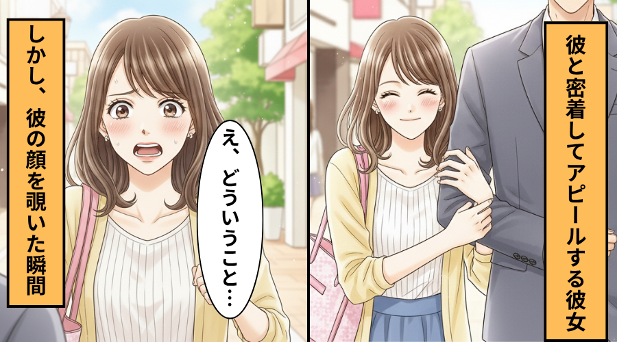 大好きな彼と腕を組んでデート！だが次の瞬間「え、どういうこと…」彼の顔を見た瞬間に血の気が引いた話