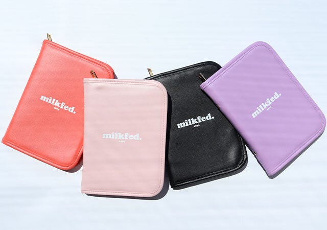 付録　ムック　MILKFED.　ミルクフェド　推し活ポーチBOOK　4色同時発売　ローズ　ピンク　ブラック　パープル
