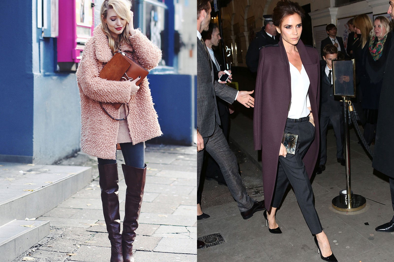 パンツスタイルは“カラーコート”でハンサム美女に