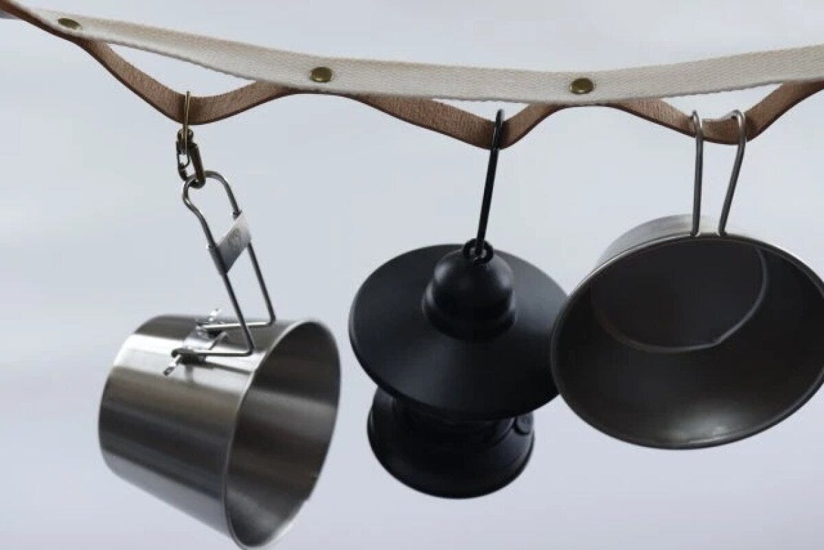 ダイソー　ハンギングチェーン（レザー風、収納ポーチ付）　使用方法