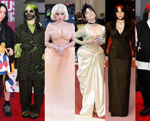 ビリー・アイリッシュの進化続けるレッドカーペットルック変遷 体型への偏見・ジェンダー規範から解放された“自己表現の徹底”