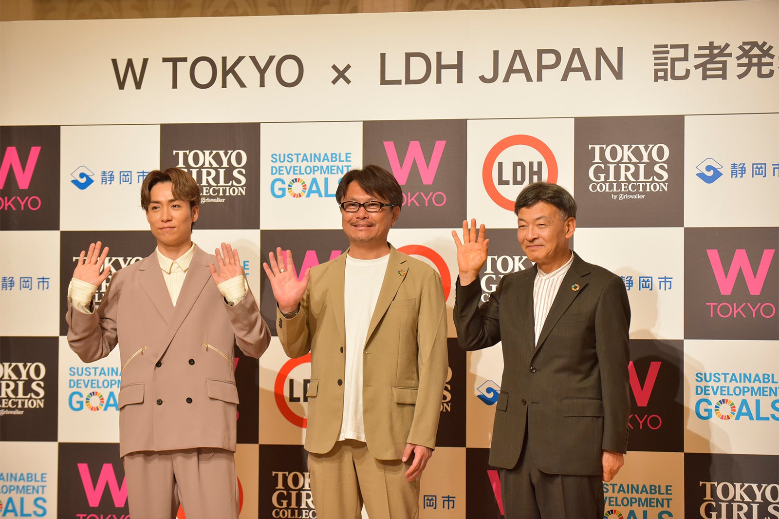 EXILE TETSUYA、青木充、難波喬司（C）W TOKYO×LDH JAPAN 記者発表会