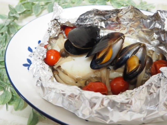 業スームール貝ホイル焼き写真