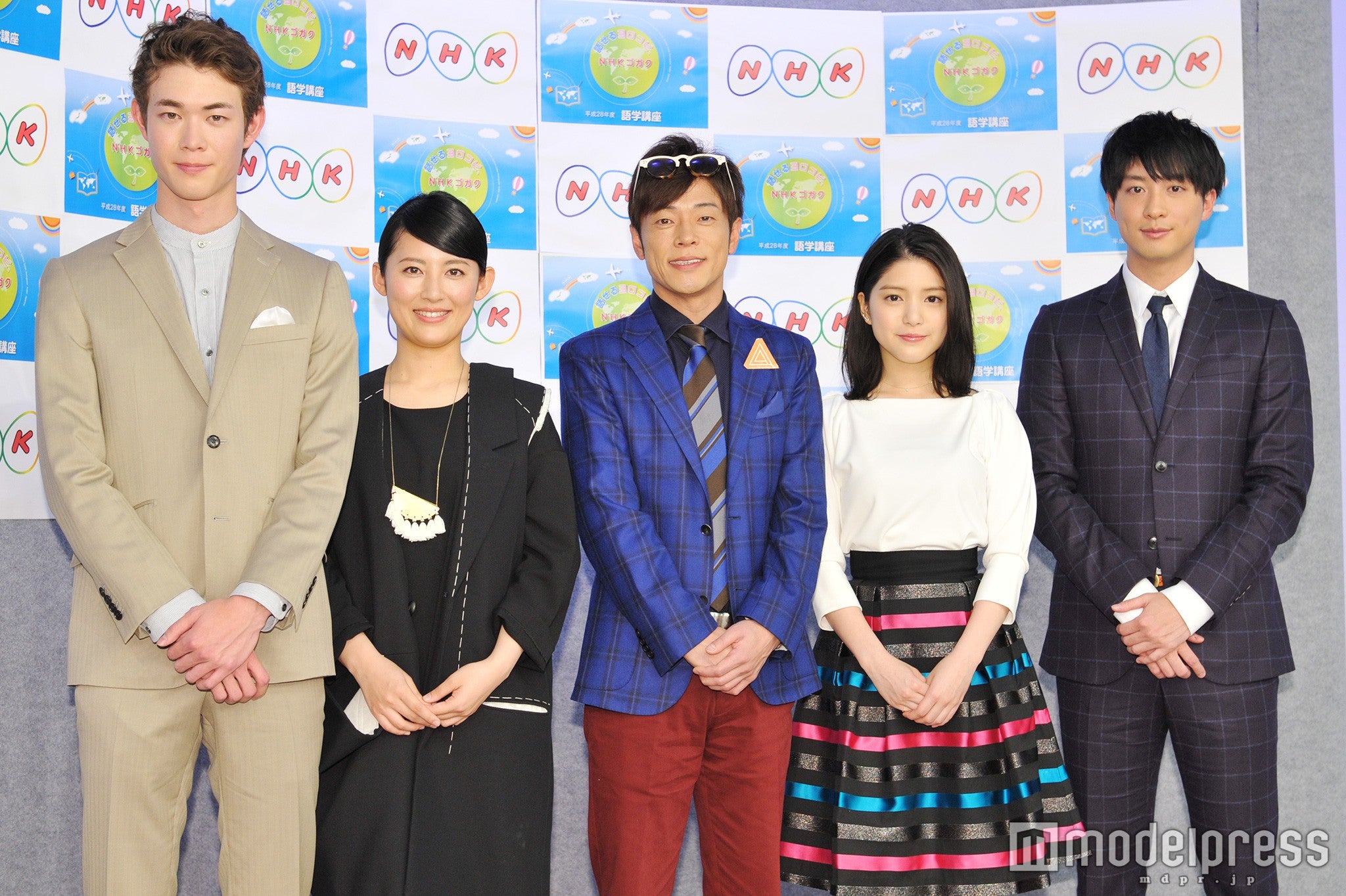 左から：宮沢氷魚、福田彩乃、陣内智則、川島海荷、渡部秀（C）モデルプレス