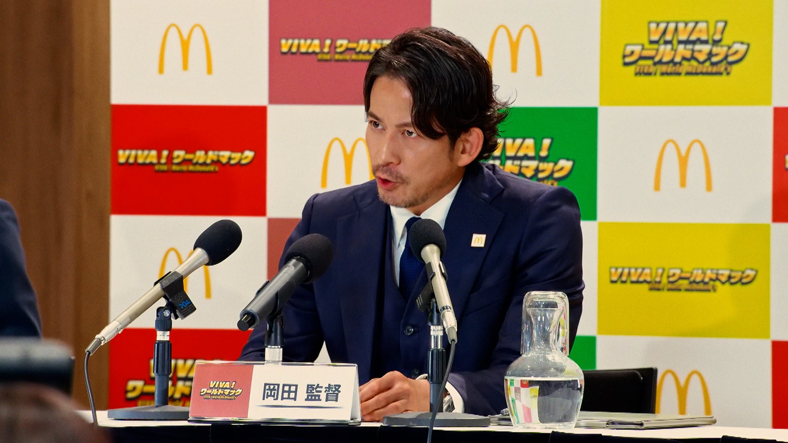 岡田准一／ワールドマック「代表発表」篇より（提供写真）