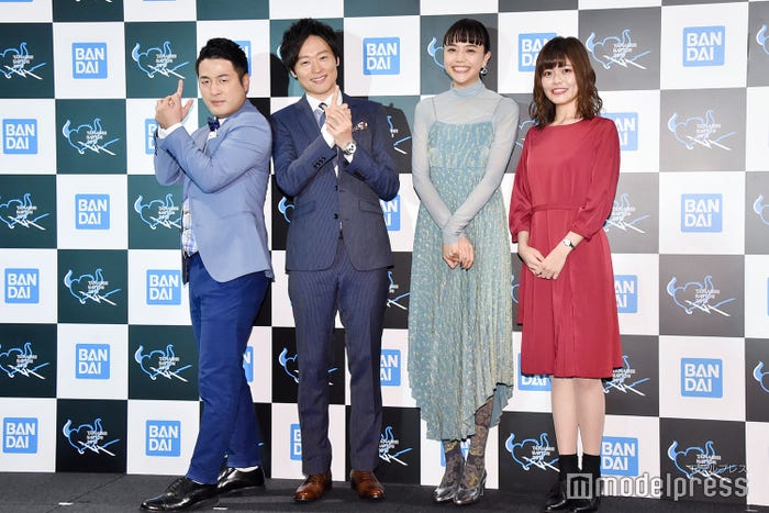 (左から)水田信二、川西賢志郎、松井愛莉、鈴代紗弓 (C)モデルプレス