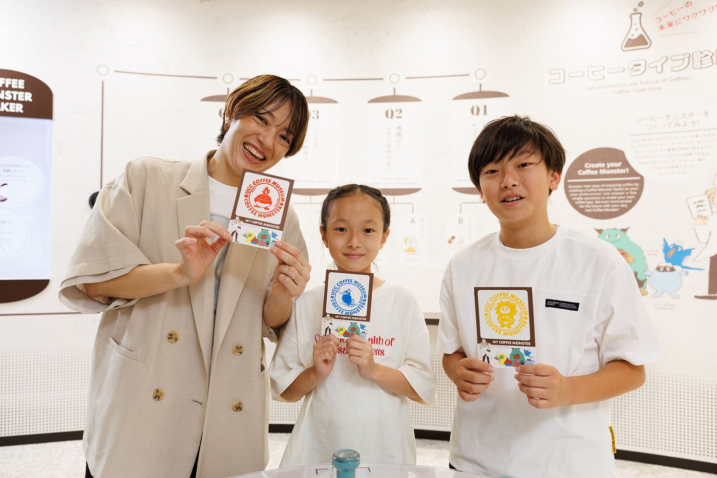 “コーヒーモンスター”のスタンプは来館記念に（提供画像）