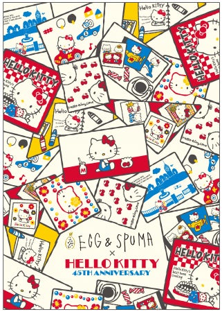 EGG＆SPUMA×HELLO KITTY 45TH ANNIVERSARY CAFE（C）1976, 1999,2019 SANRIO CO., LTD.　APPROVAL NO. G593641