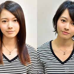 山本舞香、小学生以来のショートヘア「可愛すぎる！」「天使だ…」と絶賛の声／左：ビフォー、右：アフター（C）モデルプレス