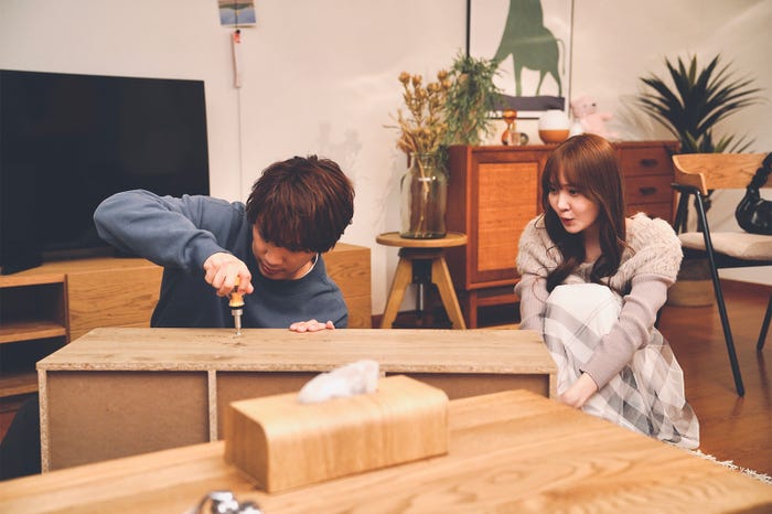 藤原丈一郎、加藤史帆「僕のあざとい元カノ from あざとくて何が悪いの?」第6話(C)テレビ朝日