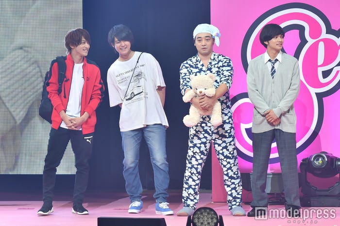“イケメン告白バトル”にて(左から)横浜流星、佐野勇斗、斉藤慎二(ジャングルポケット)、北村匠海 (C)モデルプレス