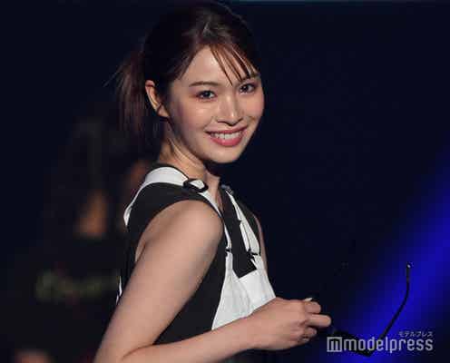 「花束オオカミ」で話題・中川紅葉、ノースリーブからほっそり二の腕際立つ【TGC松山2024】