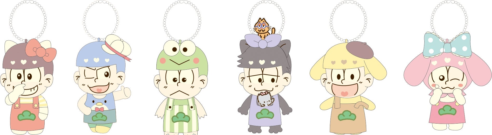 ボールチェーン（マスコットぬいぐるみ）1,200円（税抜）（C）赤塚不二夫／おそ松さん製作委員会 （C）1976，1979，1984，1988，1996，2017 SANRIO CO．，LTD．