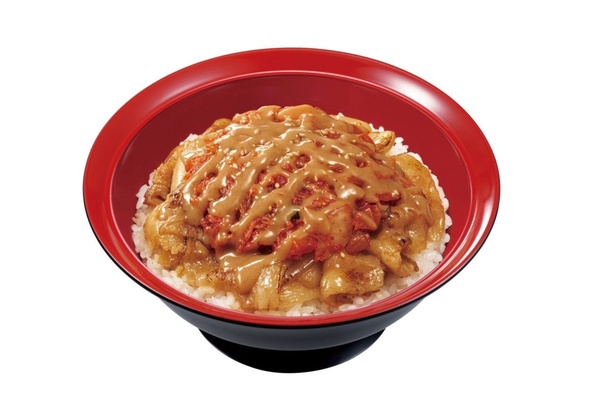 すき家（ゴマだれ・キムチ豚カルビ丼）