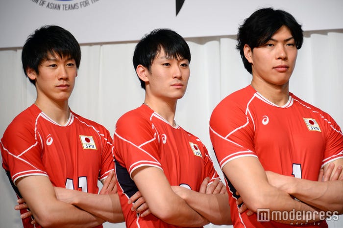 (左から)石川祐希選手、柳田将洋選手、清水邦広選手(C)モデルプレス