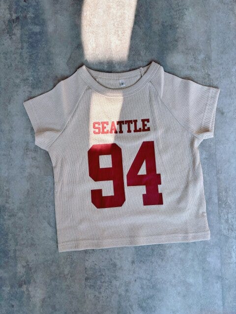 coca　テレコリブロゴTシャツ　ライトベージュ
