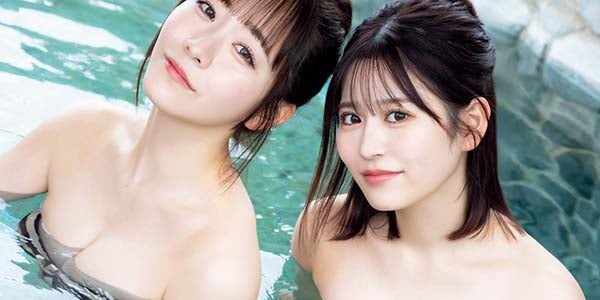 FRUITS ZIPPER月足天音＆真中まな、透明素肌際立つお風呂グラビア