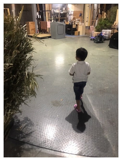 2日目の舞台に向かう勸玄くん／市川海老蔵オフィシャルブログ（Ameba）より