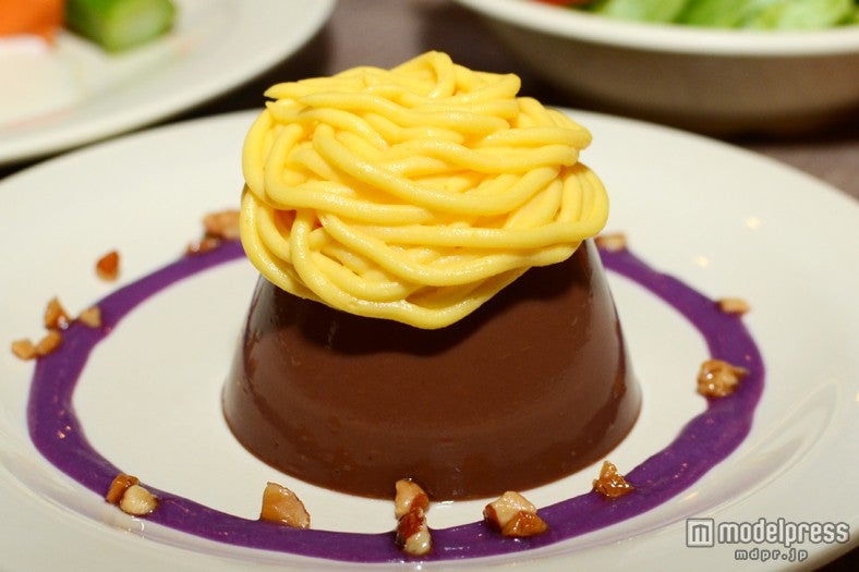 モンブラン風のチョコプリン