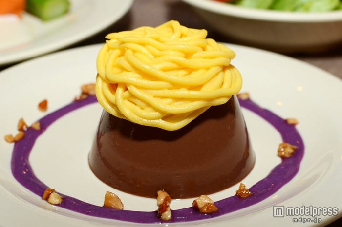 モンブラン風のチョコプリン